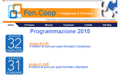 Fon.Coop: pubblicati gli Avvisi 31 “Piani formativi Standard” e 32 “Piani formativi complessi”