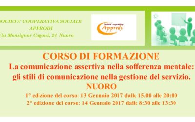 Evento formativo “La comunicazione assertiva nella sofferenza mentale”