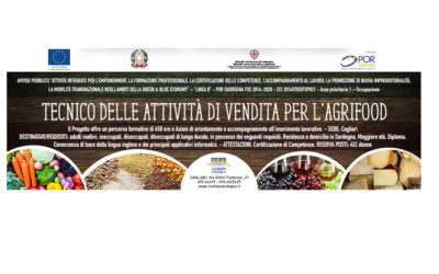 Progetto di formazione “Tecnico delle attività di vendita per l’Agrifood”