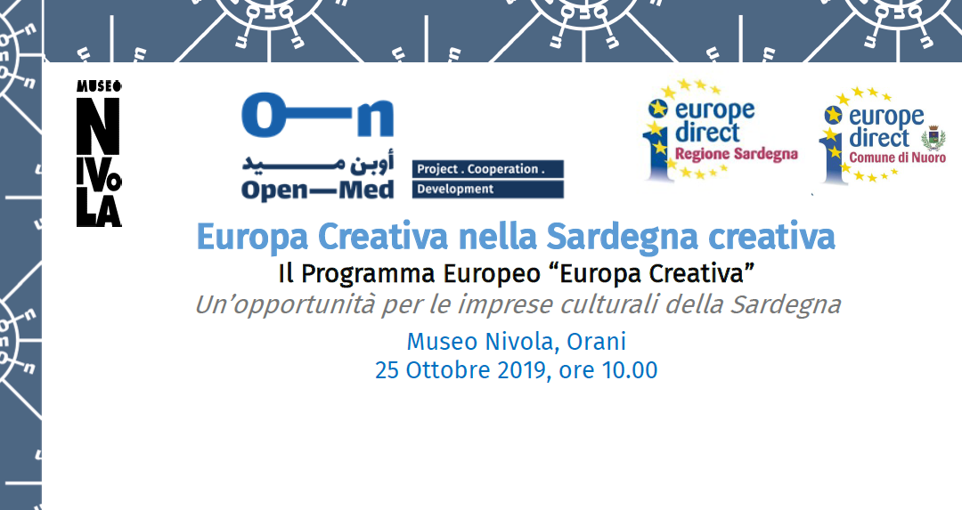 Europa Creativa nella Sardegna creativa – Il Programma europeo Europa Creativa | Museo Nivola, Orani, 25 Ottobre 2019
