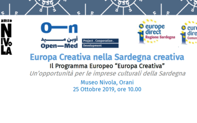 Europa Creativa nella Sardegna creativa – Il Programma europeo Europa Creativa | Museo Nivola, Orani, 25 Ottobre 2019