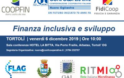 Seminario Finanza inclusiva e sviluppo | Tortolì, venerdì 6 dicembre 2019