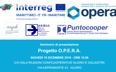 Seminario di presentazione del Progetto O.P.E.R.A. | Nuoro, 19 dicembre 2019