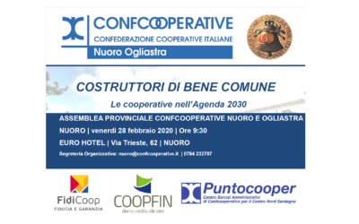 CAMBIO SEDE | Costruttori di Bene Comune. Le cooperative nell’Agenda 2030 | Nuoro, 28 febbraio 2020