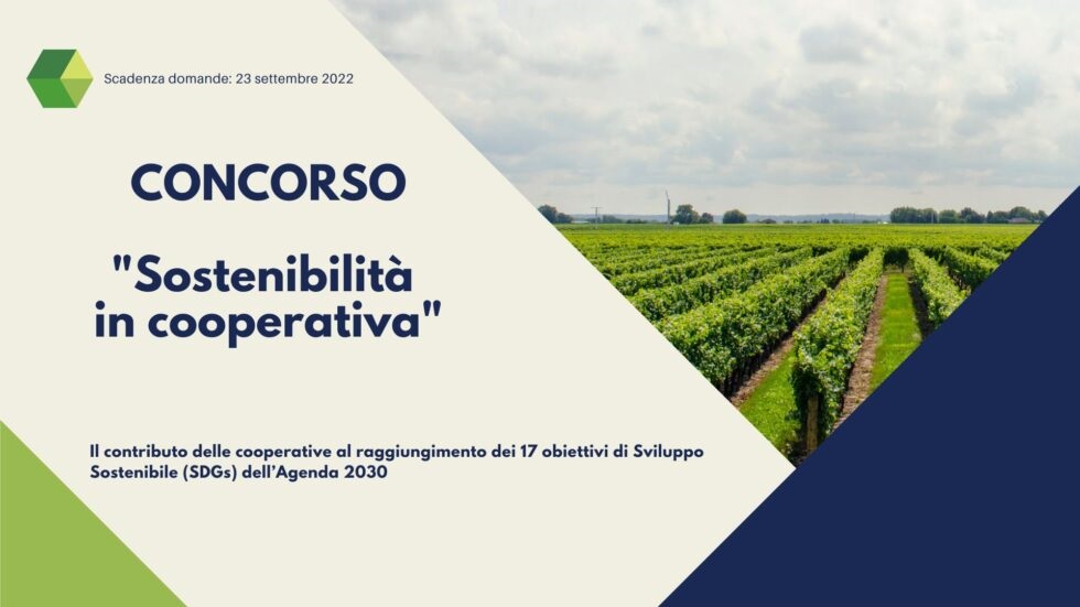 Concorso “Sostenibilità in cooperativa” – Giornata della Sostenibilità Cooperativa, 3 novembre 2022
